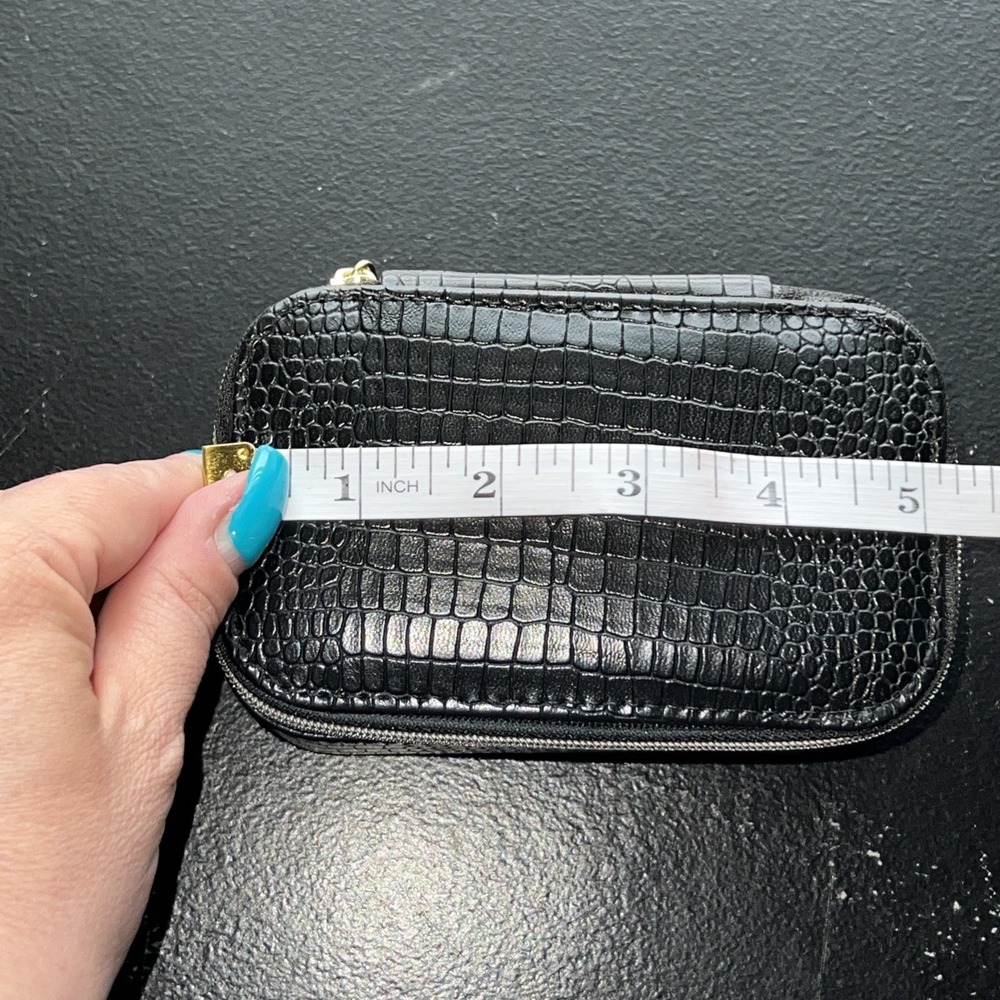 Estella Bartlett Mini Travel Black Jewelry Case Treasure Me Zip Around Organizer - Picture 7 of 8